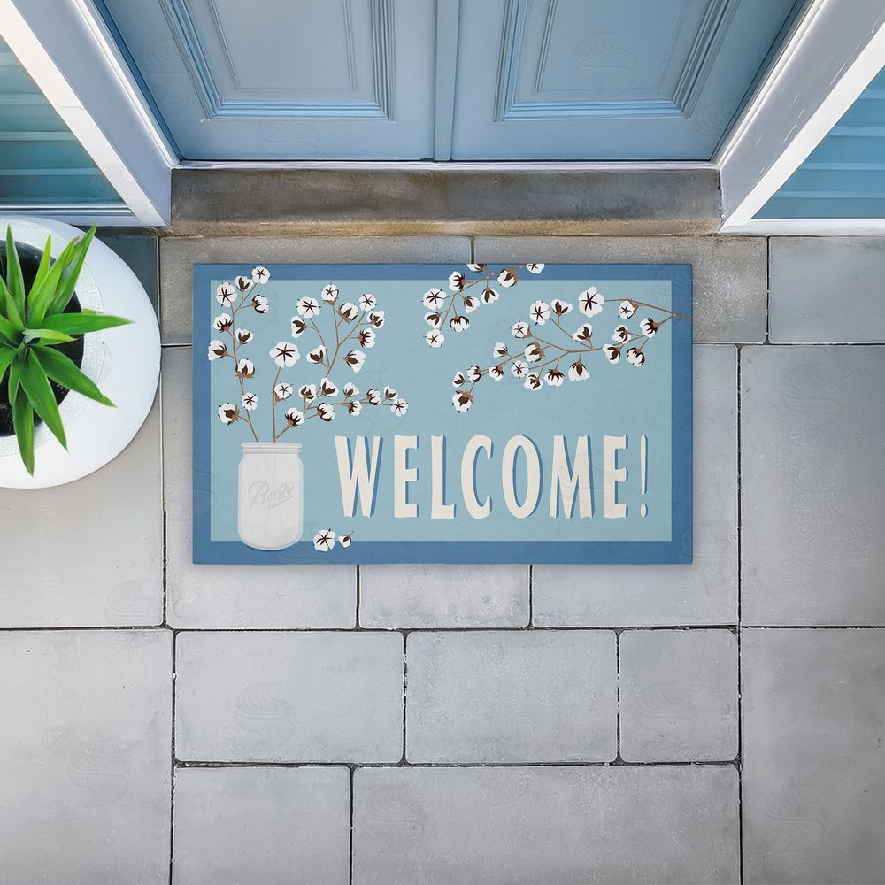 Darlene Seale | Cotton Branches Welcome Non-Woven Door Mat