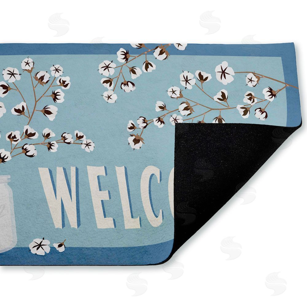 Darlene Seale | Cotton Branches Welcome Non-Woven Door Mat