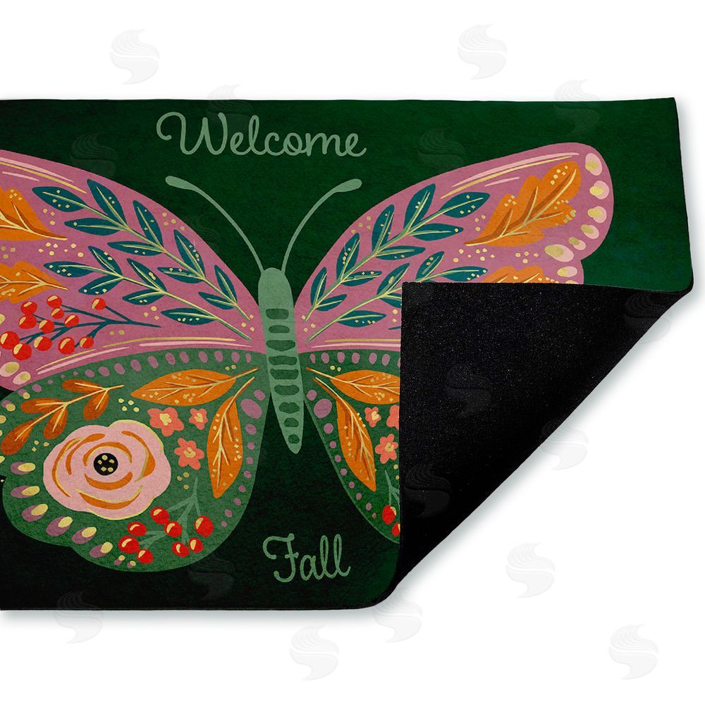Caroline Alfreds | Fall Patterned Butterfly Non-Woven Door Mat