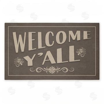 Darlene Seale | Welcome Y'all Rustic Non-Woven Door Mat
