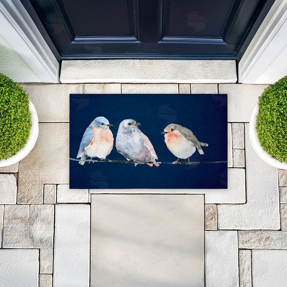 Lorenzo Collective | Perched Trio of Song Birds Non-Woven Door Mat