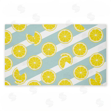 Anna Quach | Kitchen Lemony Stripes Non-Woven Door Mat