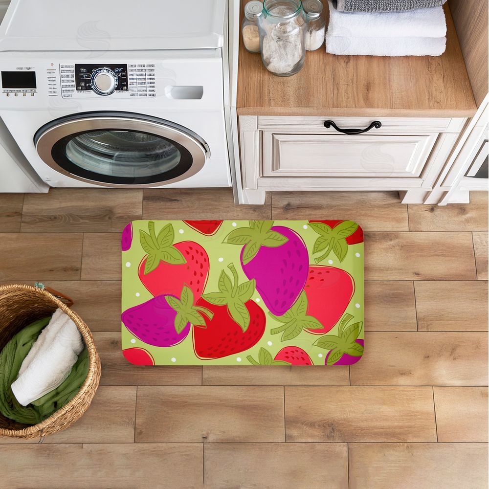 Deidre Mosher | Fun Fruit Strawberries Anti-Fatigue Mat