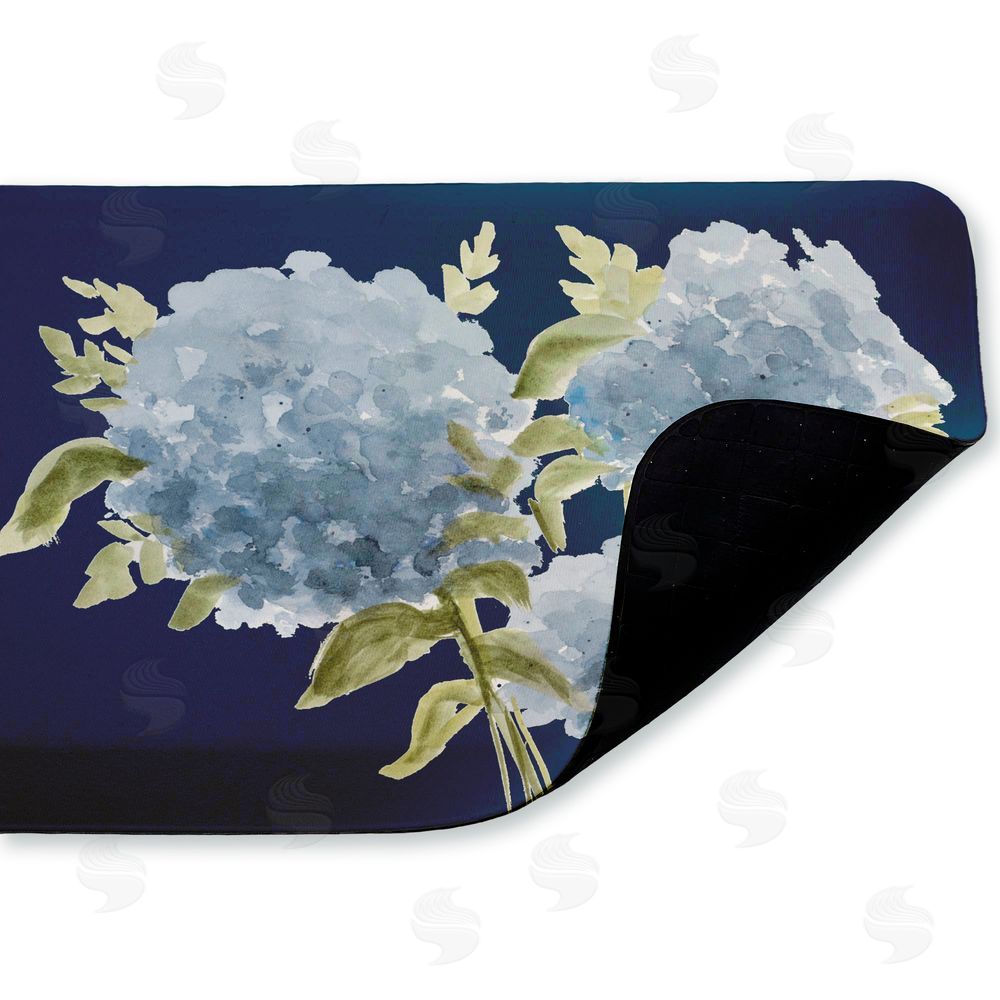 Janice Gaynor | Blue Hydrangeas Contrast Anti-Fatigue Mat