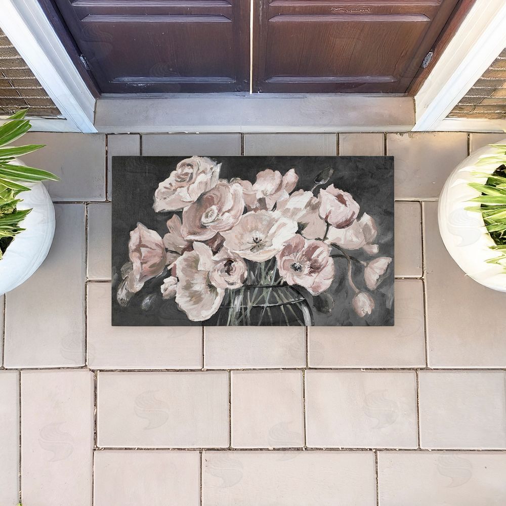 Patricia Pinto | Flowers In Clear Vase Non-Woven Door Mat
