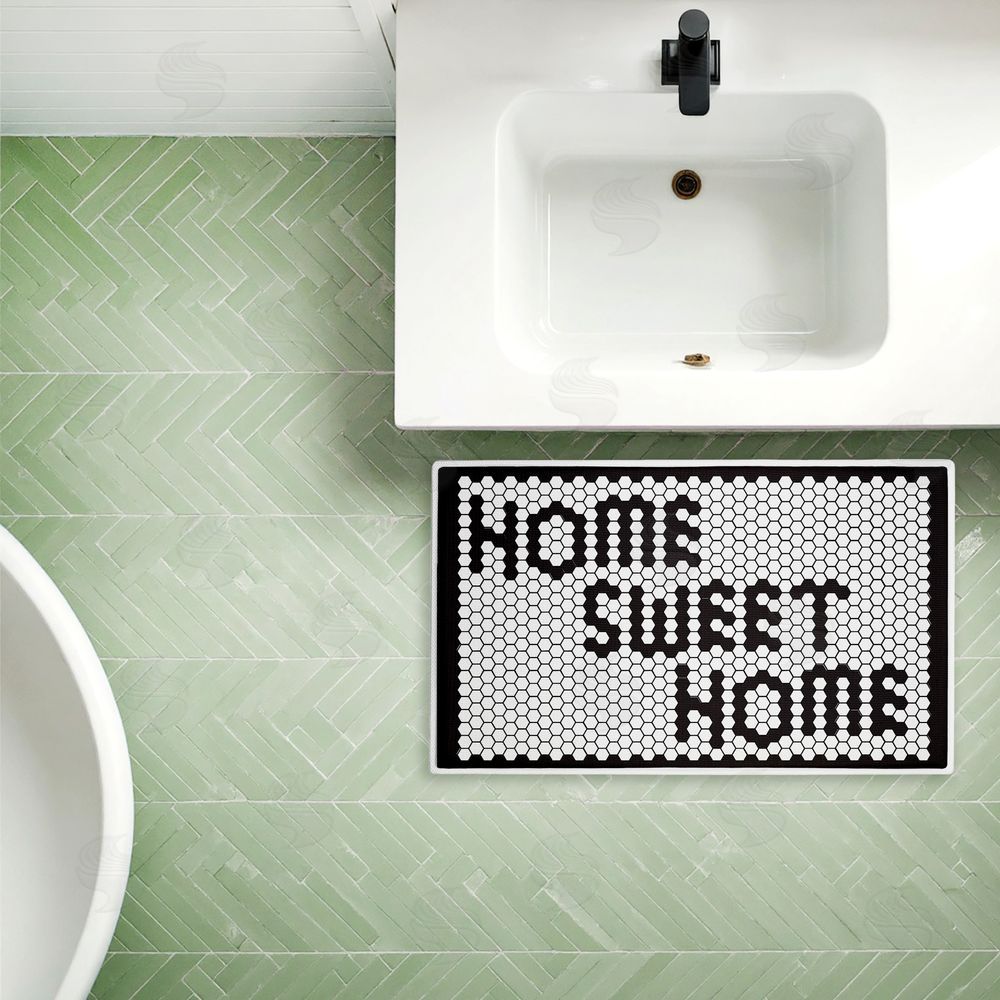 Elizabeth Medley | Sweet Home Mosaic Pattern Plush Bath Mat
