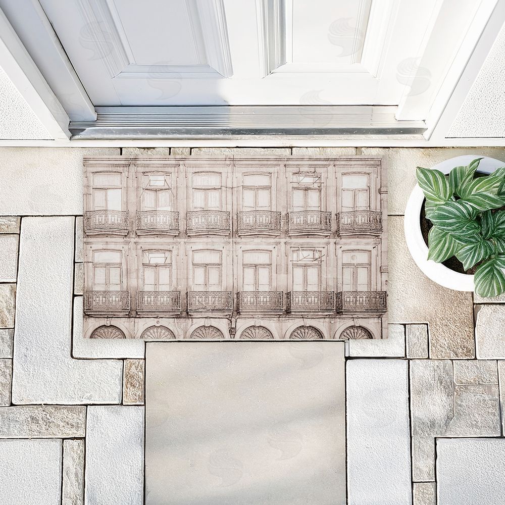 Erin Marie | Pretty Beige Windows Architecture Non-Woven Door Mat