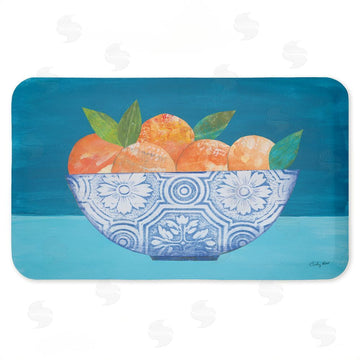 Courtney Prahl | Orange Elegance Bowl Anti-Fatigue Mat