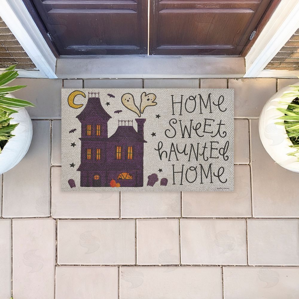 Lindley Wiesner | Spooky Pals Sweet Haunted Home Faux Sisal Door Mat