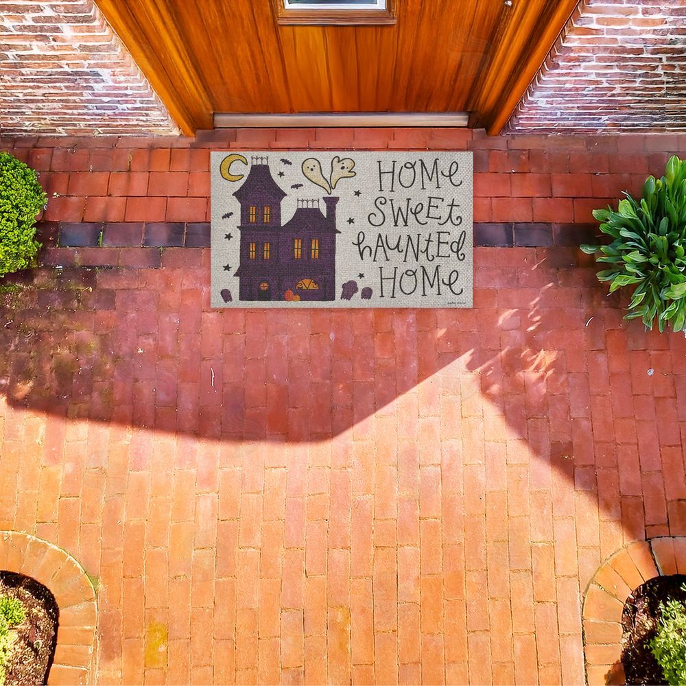 Lindley Wiesner | Spooky Pals Sweet Haunted Home Faux Sisal Door Mat
