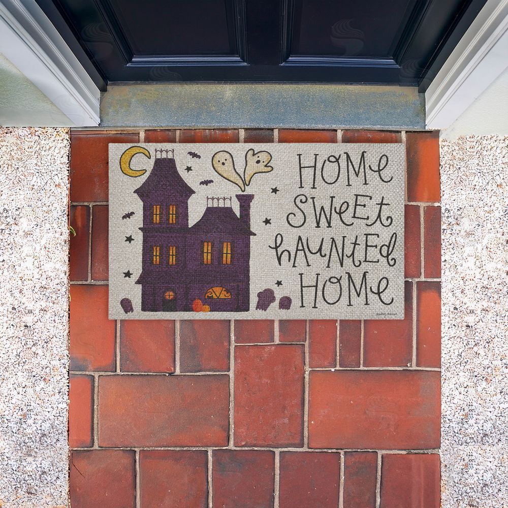 Lindley Wiesner | Spooky Pals Sweet Haunted Home Faux Sisal Door Mat