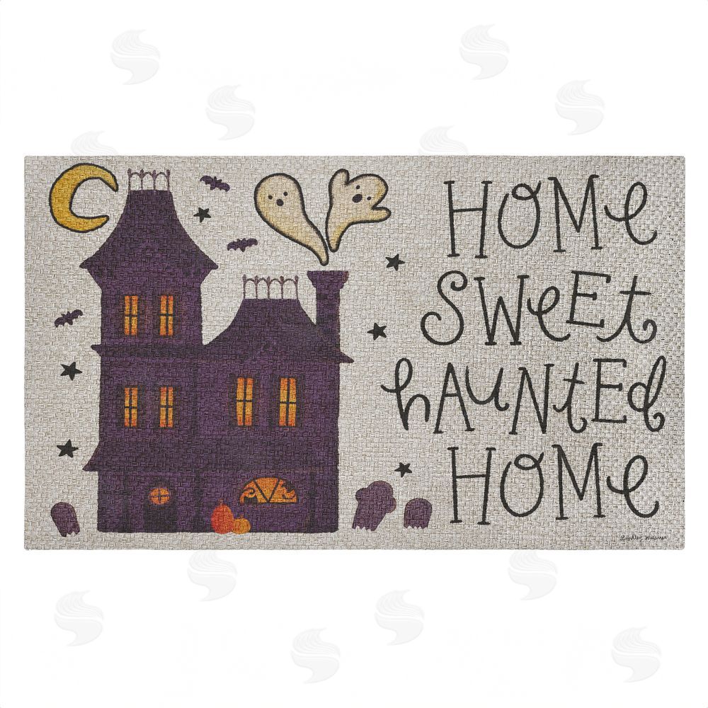 Lindley Wiesner | Spooky Pals Sweet Haunted Home Faux Sisal Door Mat