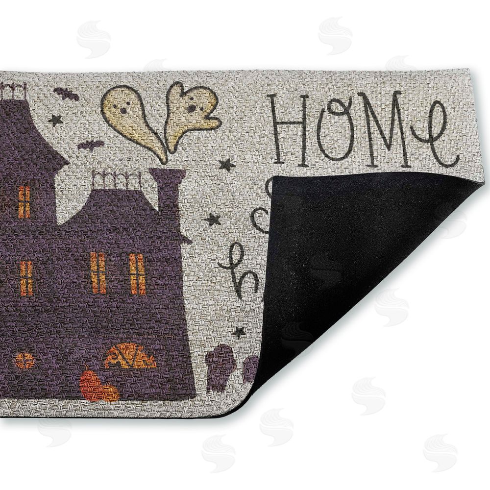 Lindley Wiesner | Spooky Pals Sweet Haunted Home Faux Sisal Door Mat
