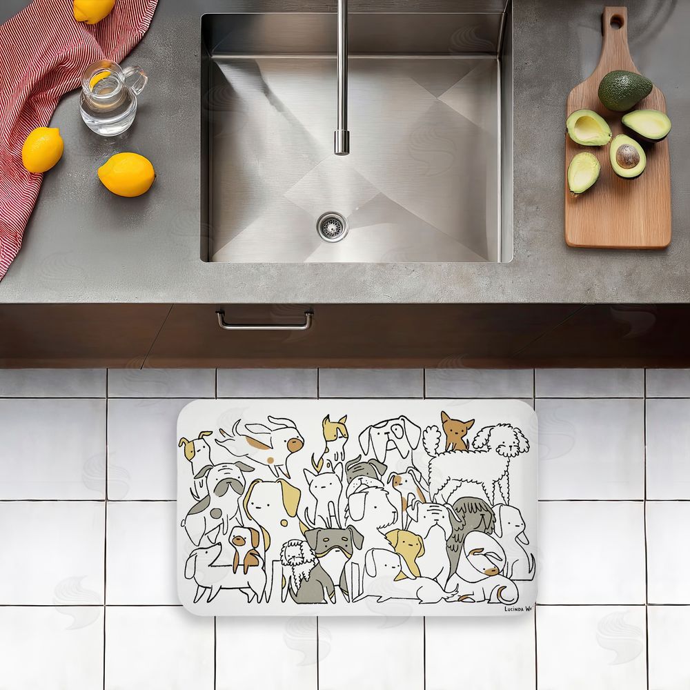 Lucinda Wei | Eclectic Dog Breeds Anti-Fatigue Mat