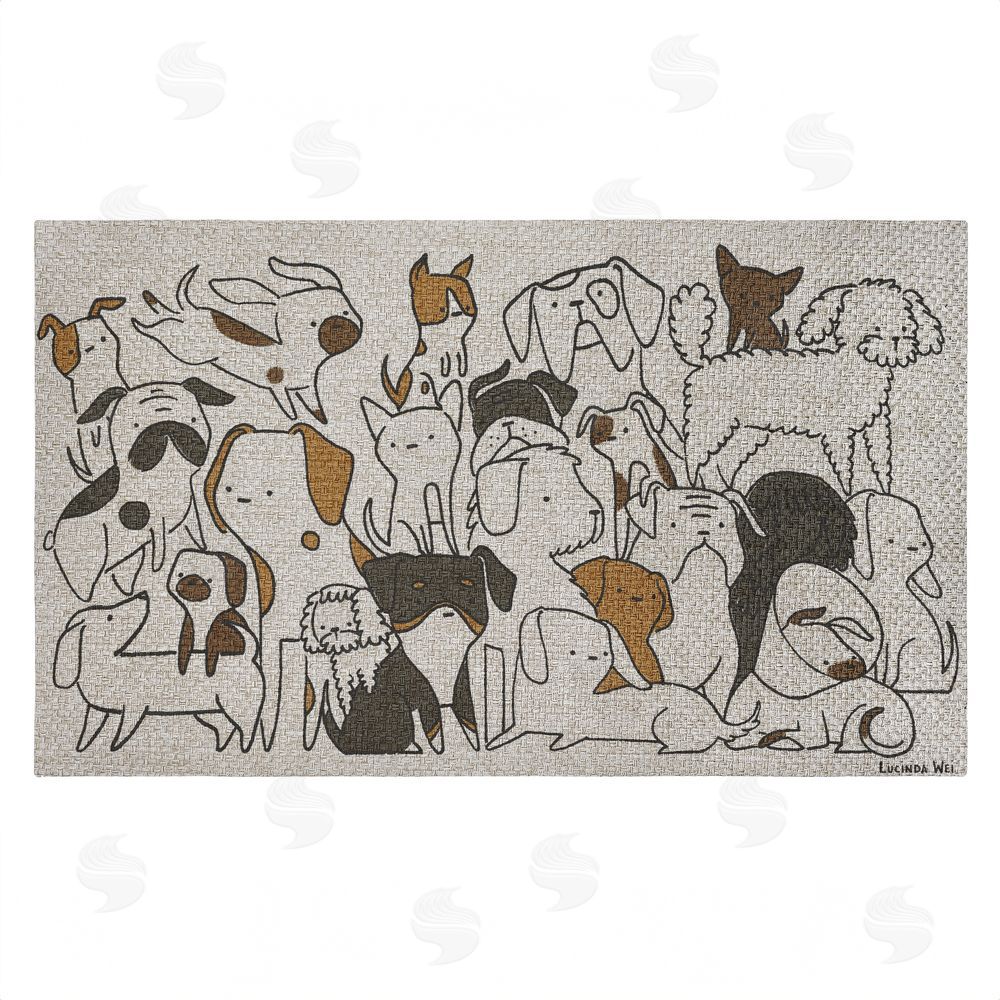 Lucinda Wei | Eclectic Dog Breeds Faux Sisal Door Mat