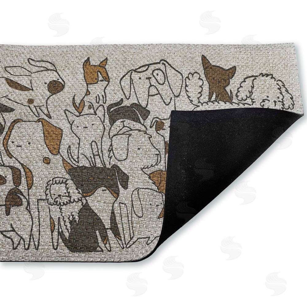 Lucinda Wei | Eclectic Dog Breeds Faux Sisal Door Mat