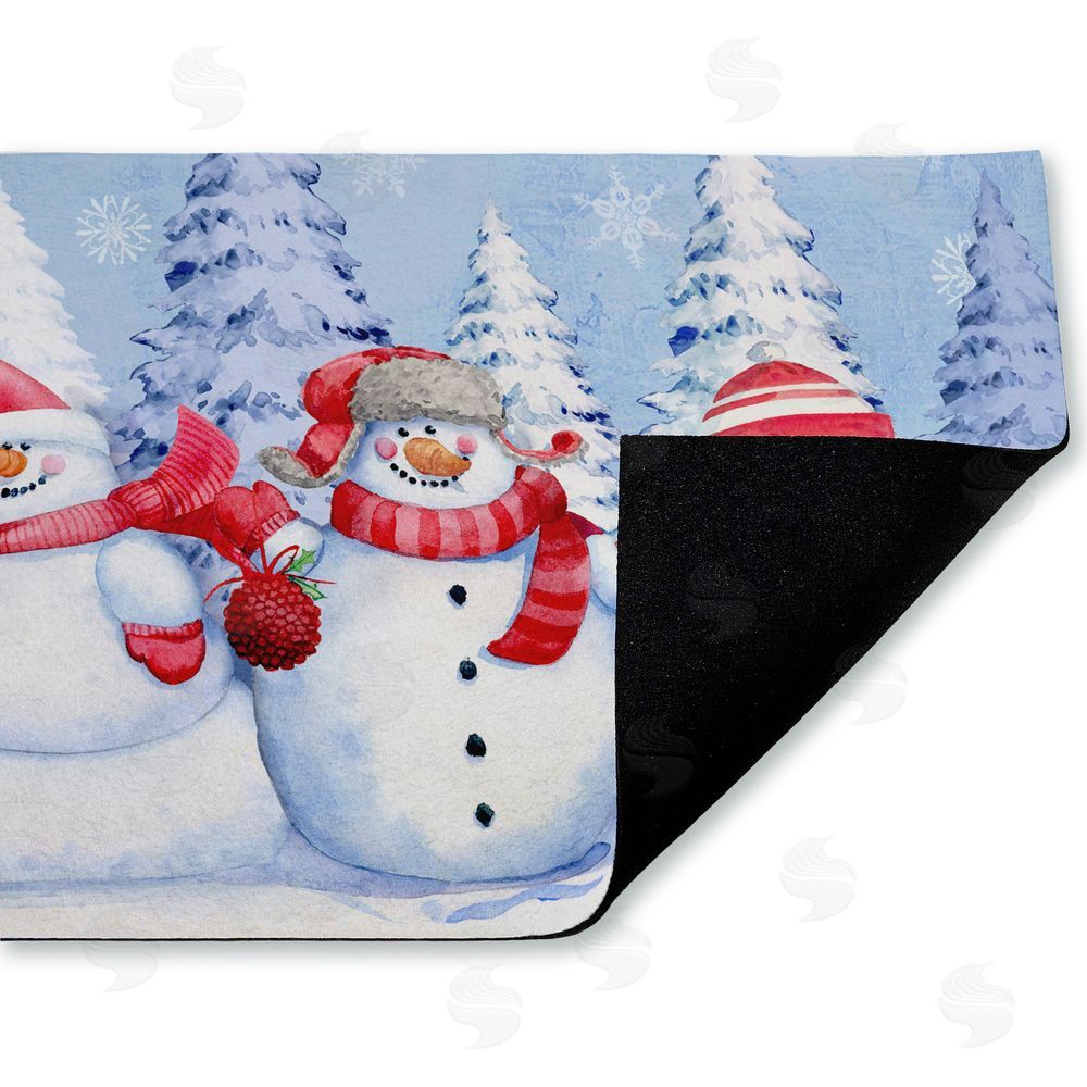 Paul Brent | Holiday Icy Snowman Trio Non-Woven Door Mat