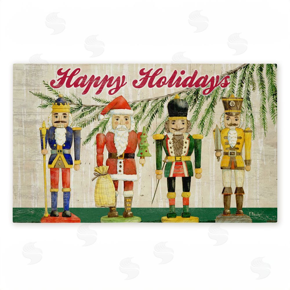 Paul Brent | Classic Nutcrackers Happy Holidays Non-Woven Door Mat