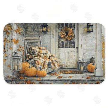 Creative Studio | Rustic Fall Porch Rocking Chair Anti-Fatigue Mat