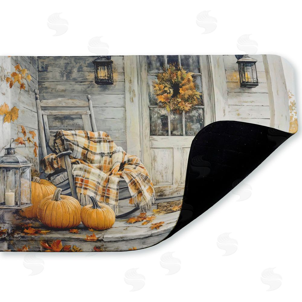Creative Studio | Rustic Fall Porch Rocking Chair Anti-Fatigue Mat