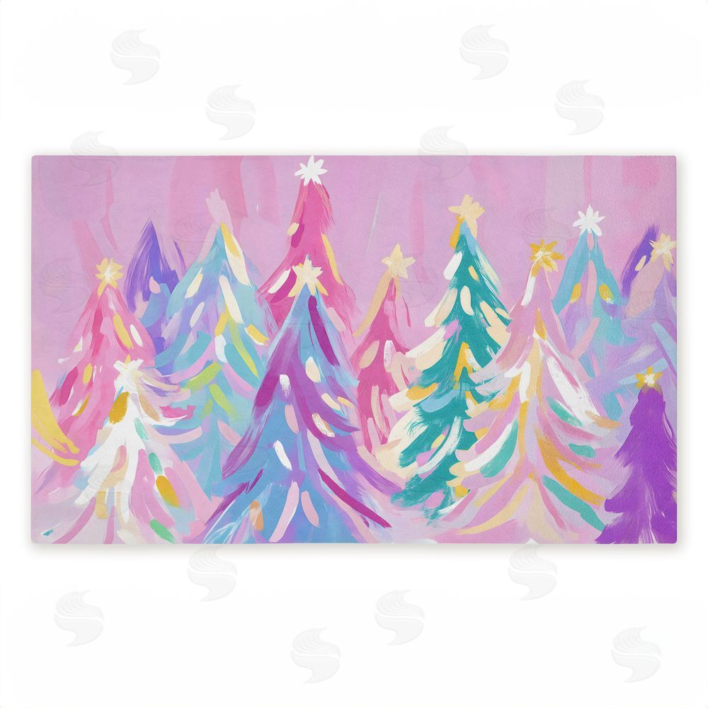 Arlington Prints | Abstract Pastel Christmas Trees Non-Woven Door Mat
