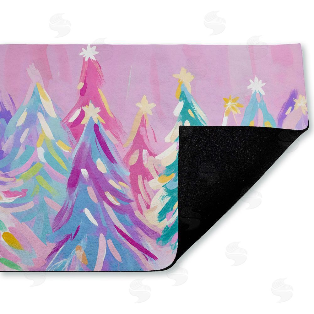 Arlington Prints | Abstract Pastel Christmas Trees Non-Woven Door Mat