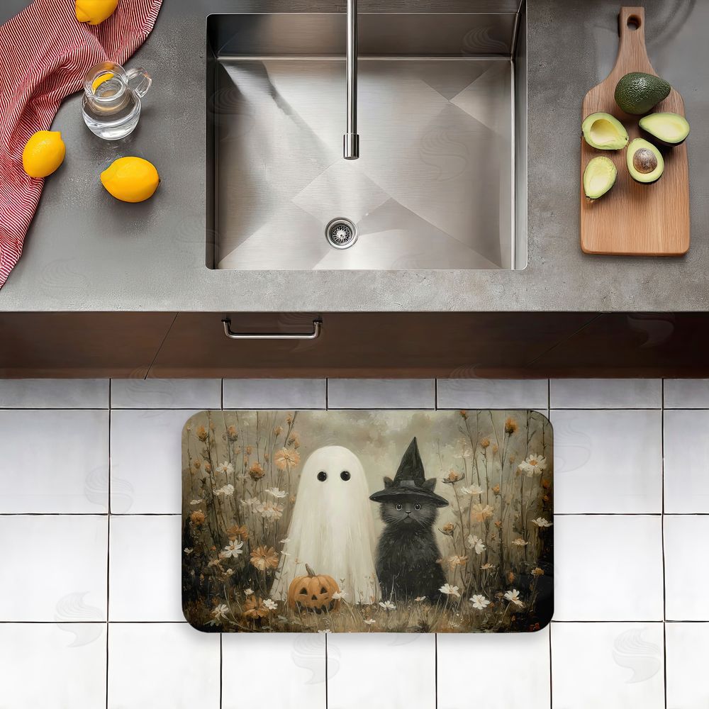 Arlington Prints | Ghost & Black Kitten Anti-Fatigue Mat