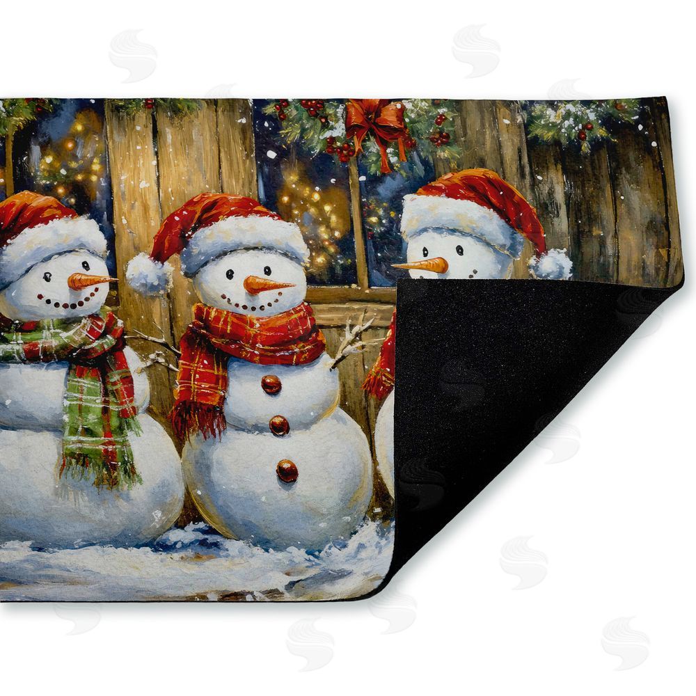 Creative Studio | Rustic Snowman Trio Non-Woven Door Mat