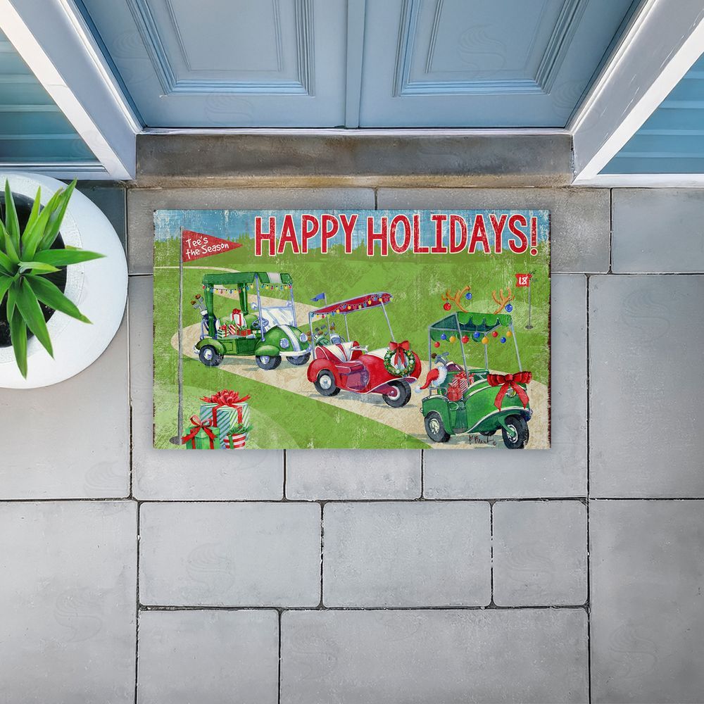 Paul Brent | Holiday Golf Time Non-Woven Door Mat