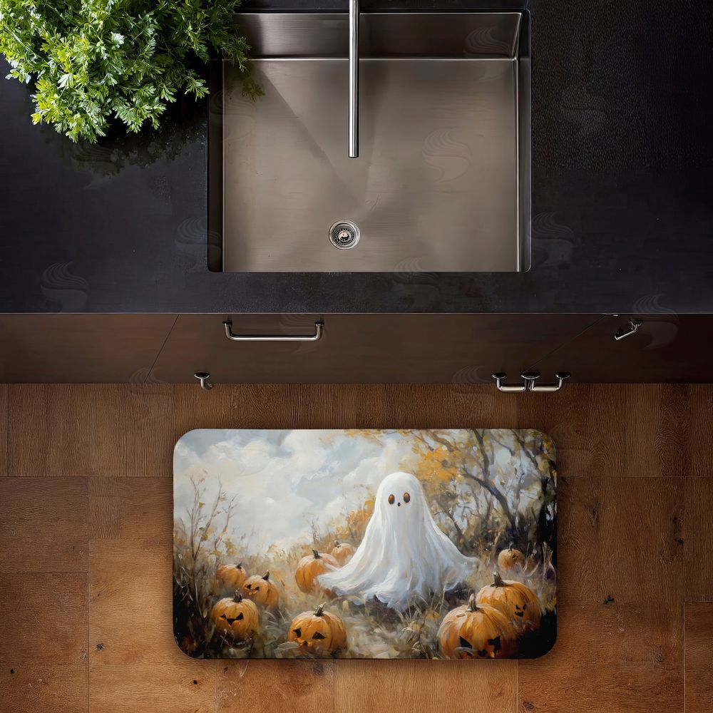 Creative Studio | Ghost in Field of Pumpkins Anti-Fatigue Mat