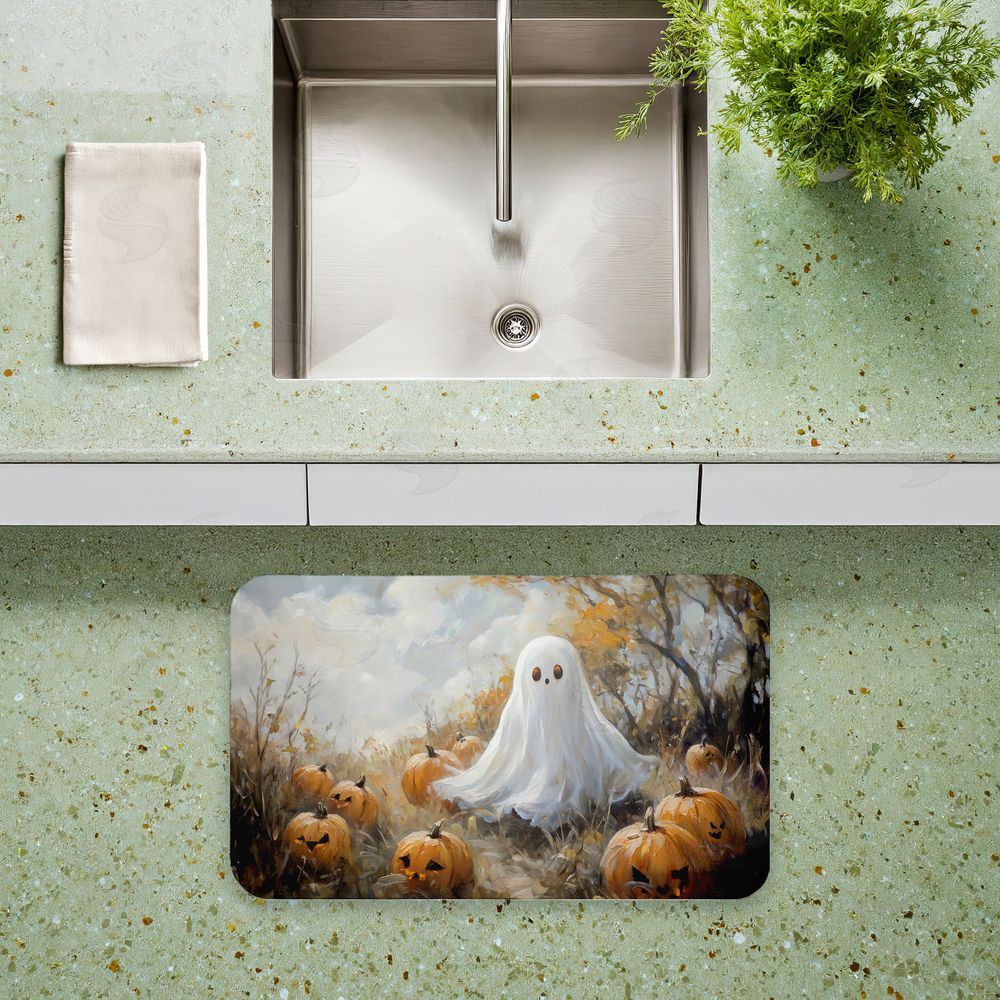Creative Studio | Ghost in Field of Pumpkins Anti-Fatigue Mat