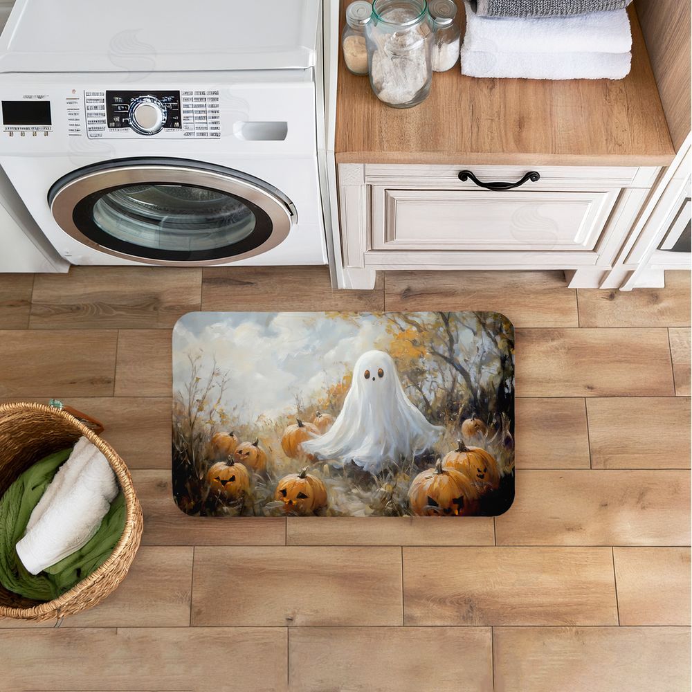 Creative Studio | Ghost in Field of Pumpkins Anti-Fatigue Mat