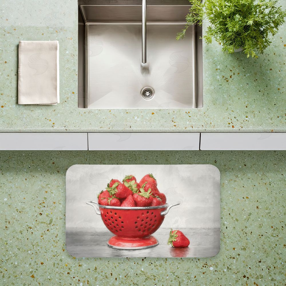 Lori Deiter | Colander of Fresh Strawberries Anti-Fatigue Mat