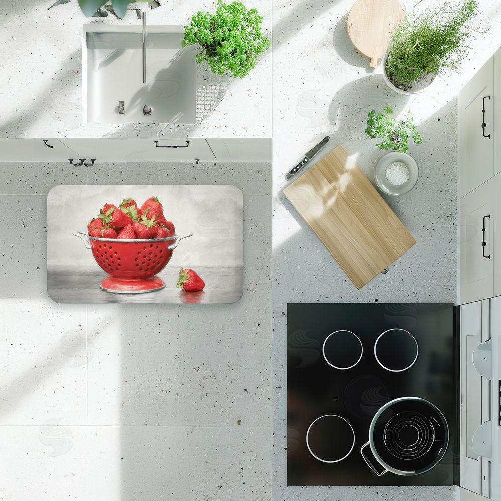 Lori Deiter | Colander of Fresh Strawberries Anti-Fatigue Mat