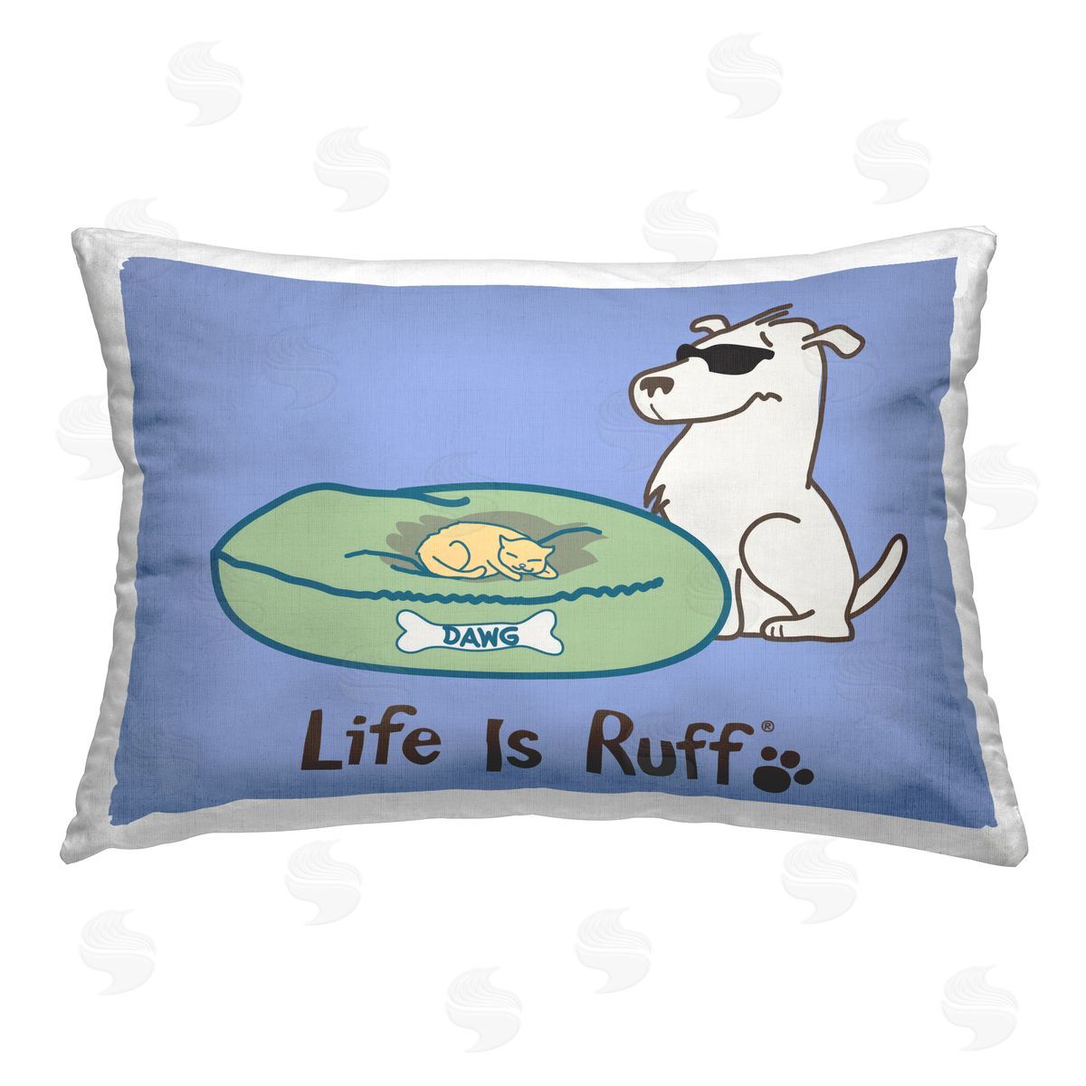 LIR | Cat on Dog Bed