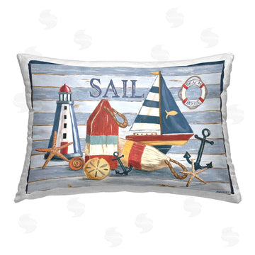 Jennifer Brinley rep. Levison Designs | Striped Nautical Still Life