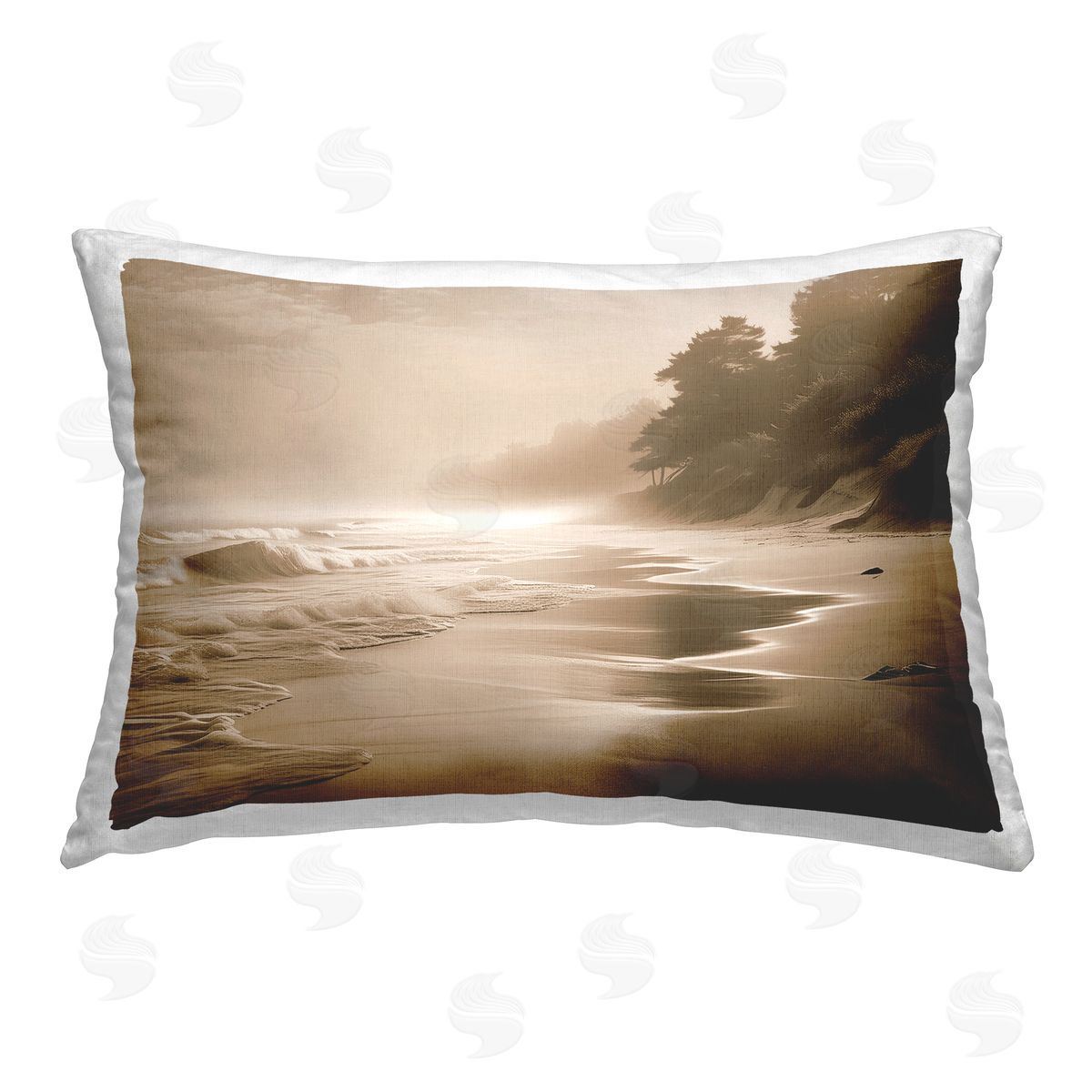 Noah Bay | Sepia Smooth Beach Landscape