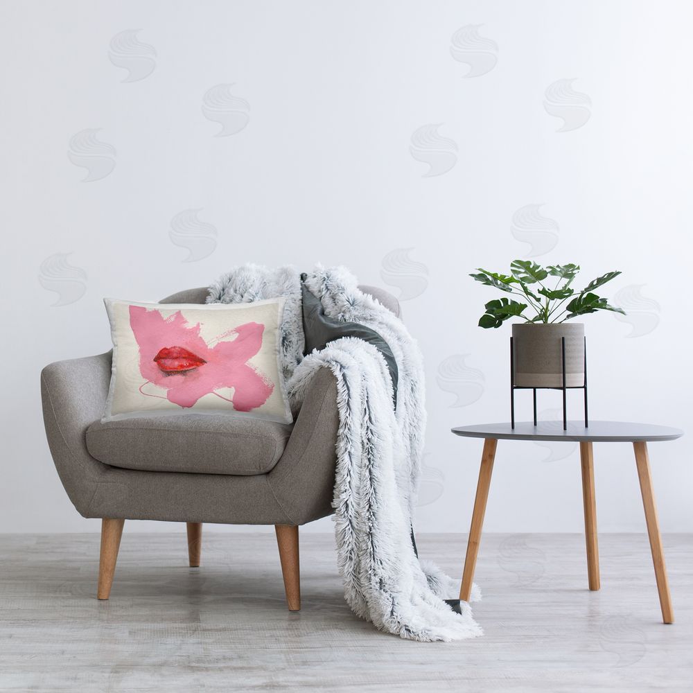 Daniel Houston | Red Lips on Pink
