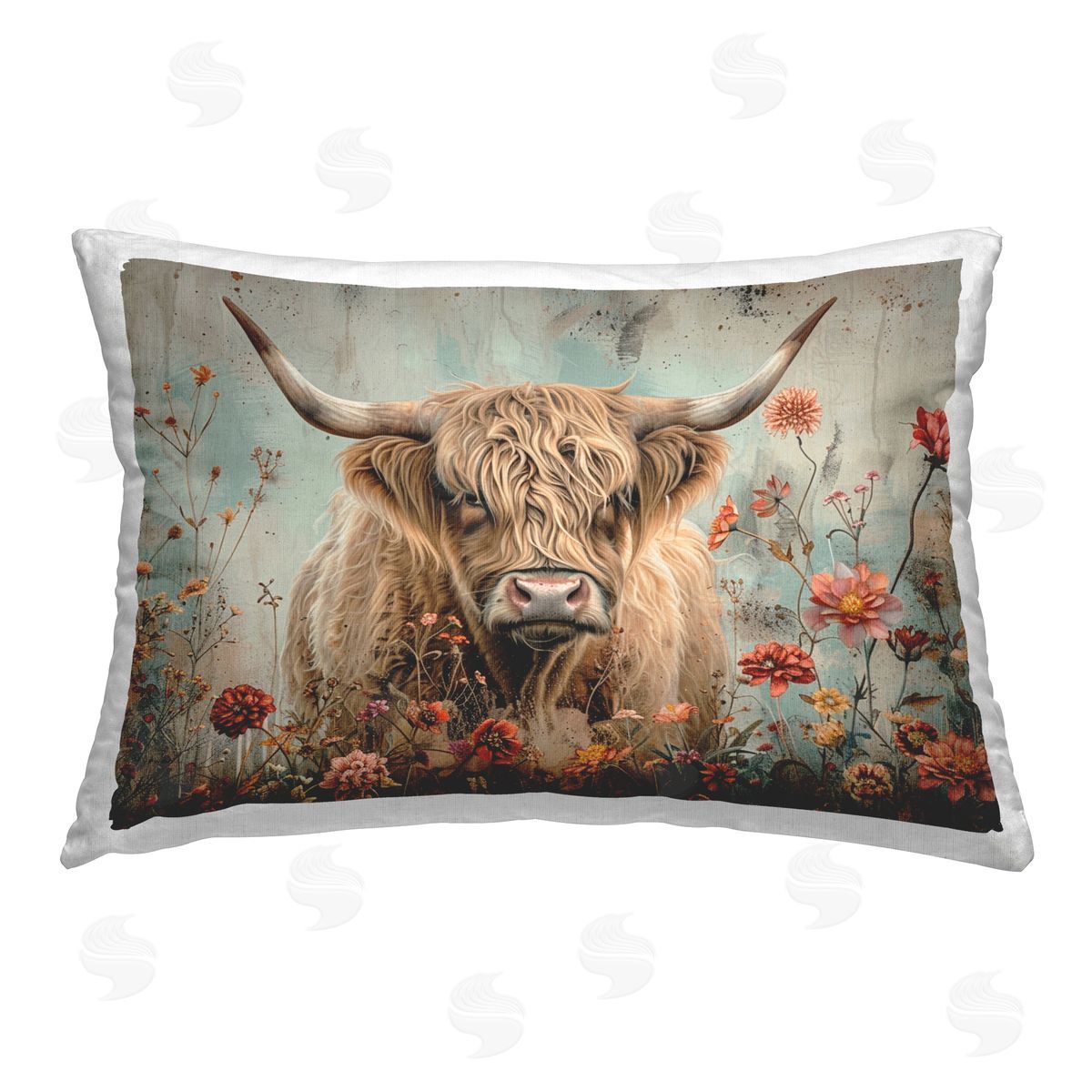 LSR Design Studio | Spring Blooms Highland Cow
