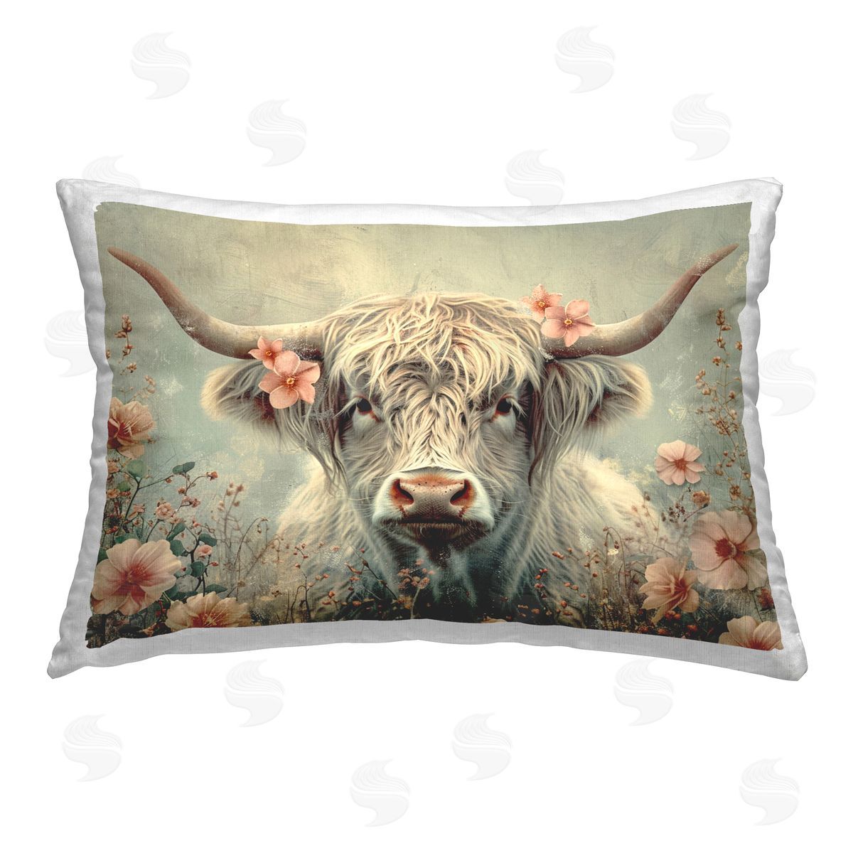 LSR Design Studio | Cow with Cherry Blossoms