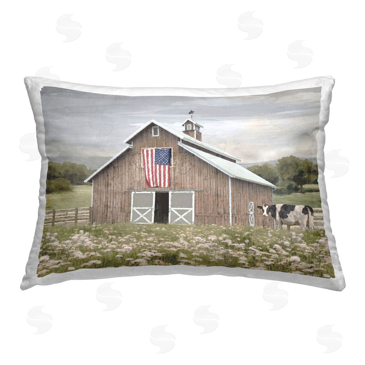 Amber Sterling | Patriotic Barn & Cow