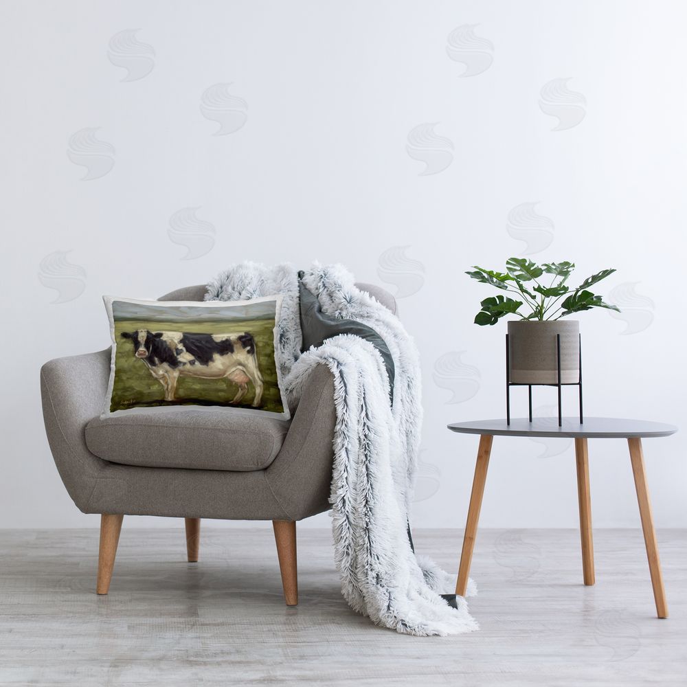 Sara G. Designs | Painterly Cow on Farm
