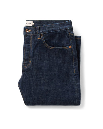 The Straight Jean in Rinsed Organic Selvedge