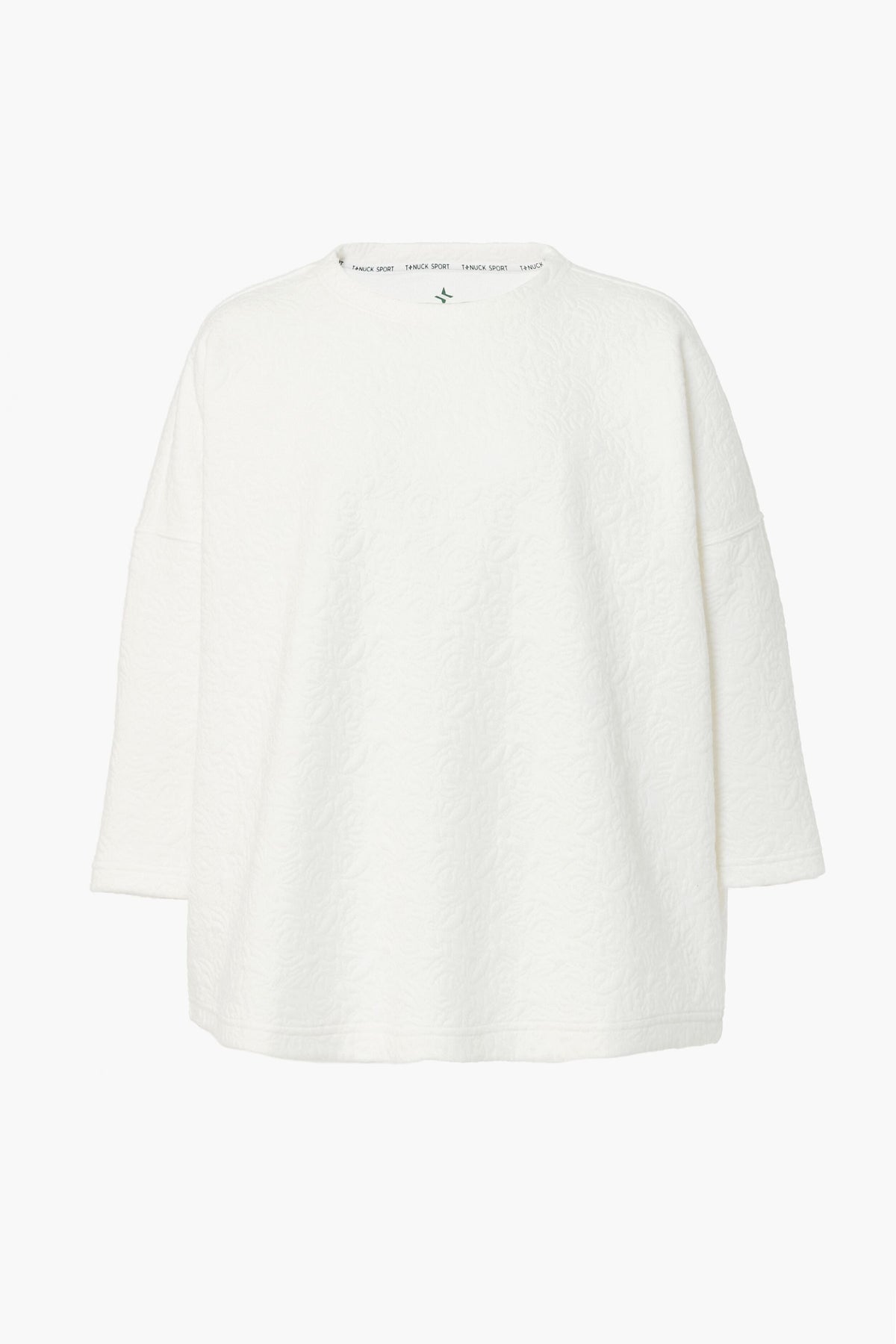 White Quilted Paisley Ally Swing Sweatshirt